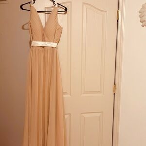 Azazie full length gown. Ordered Ina size 12 and altered a little bit.